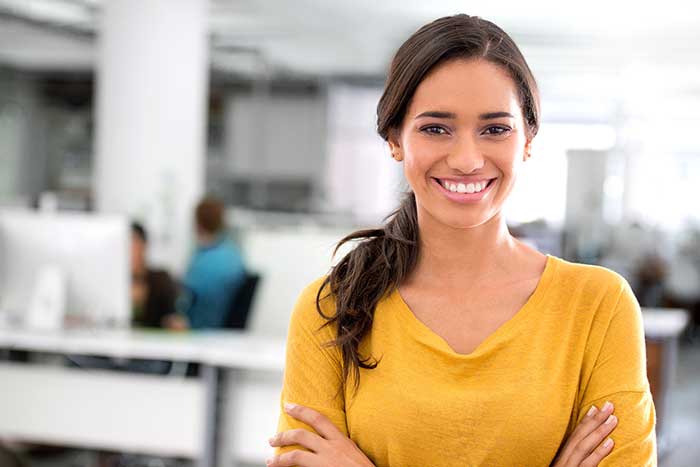 Young businesswoman in the office